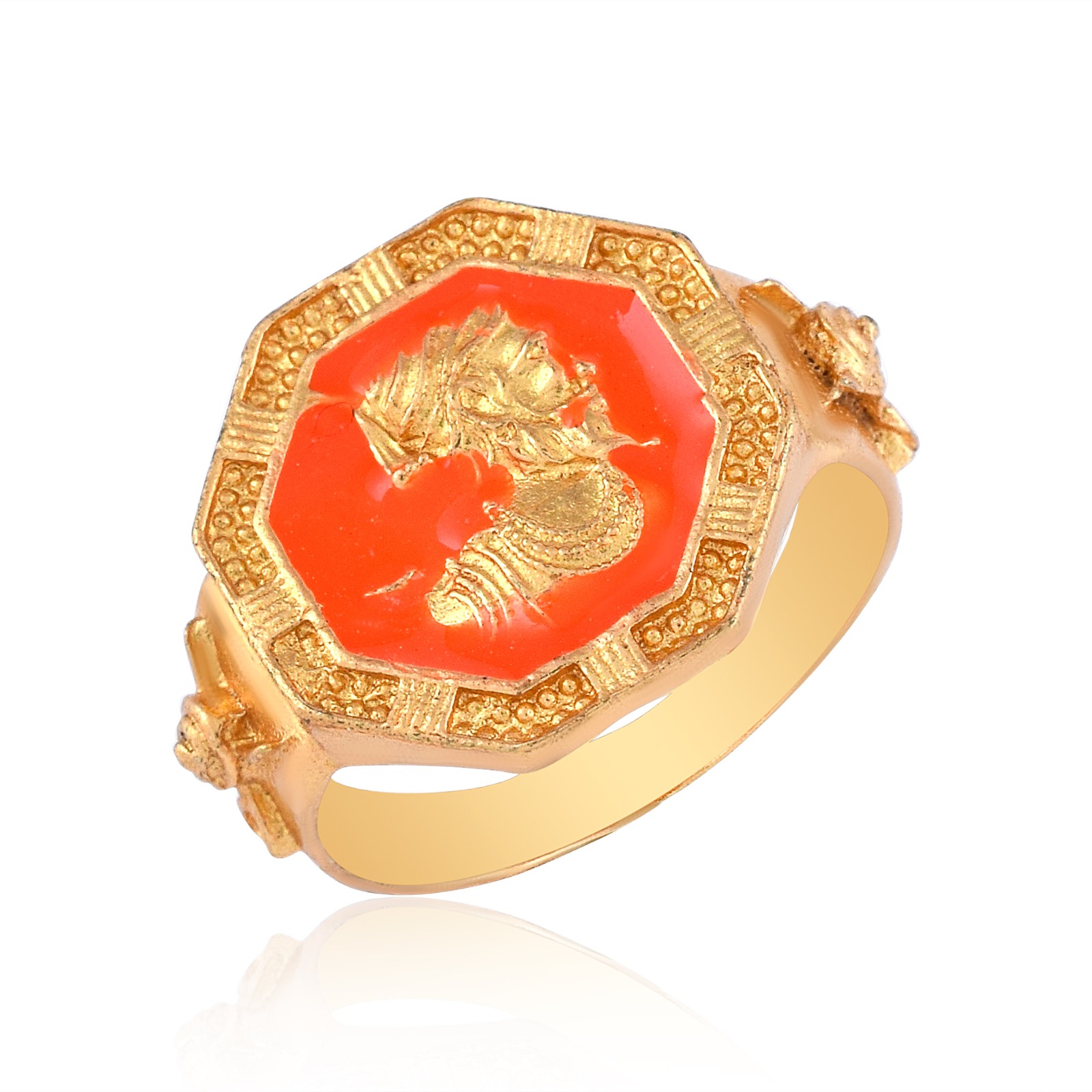 Picture of Shri Chhatrapati Shivaji Maharaj Golden Ring - A Beautiful Pride Symbol